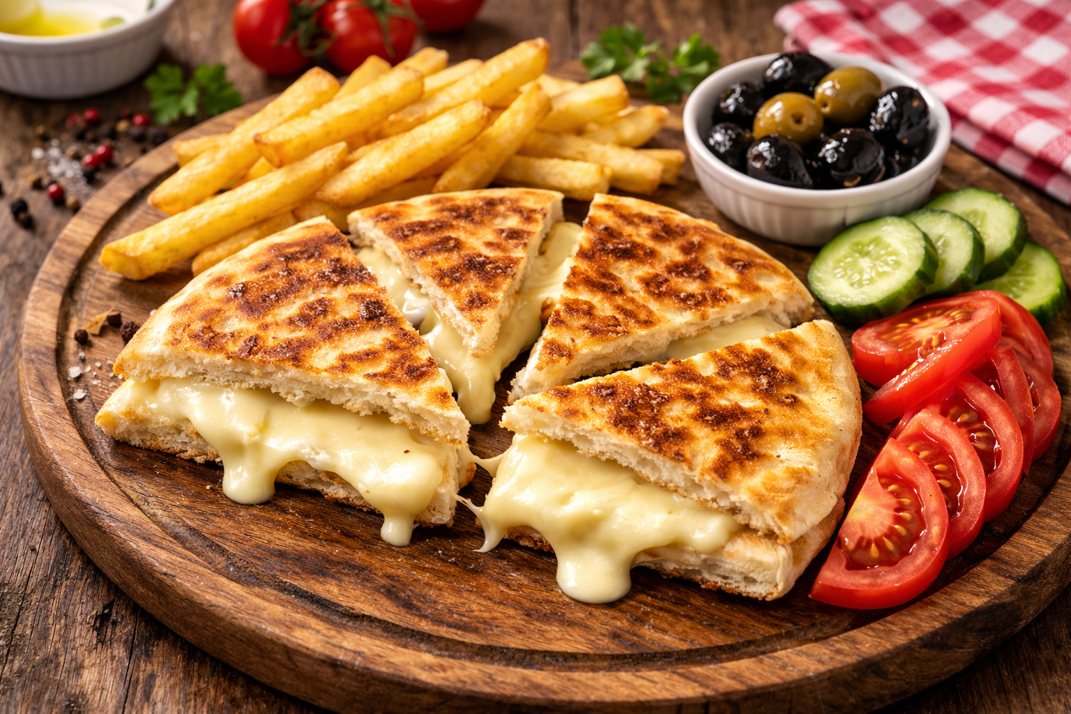 Bazlama Ekmeğinde Kaşarlı Tost