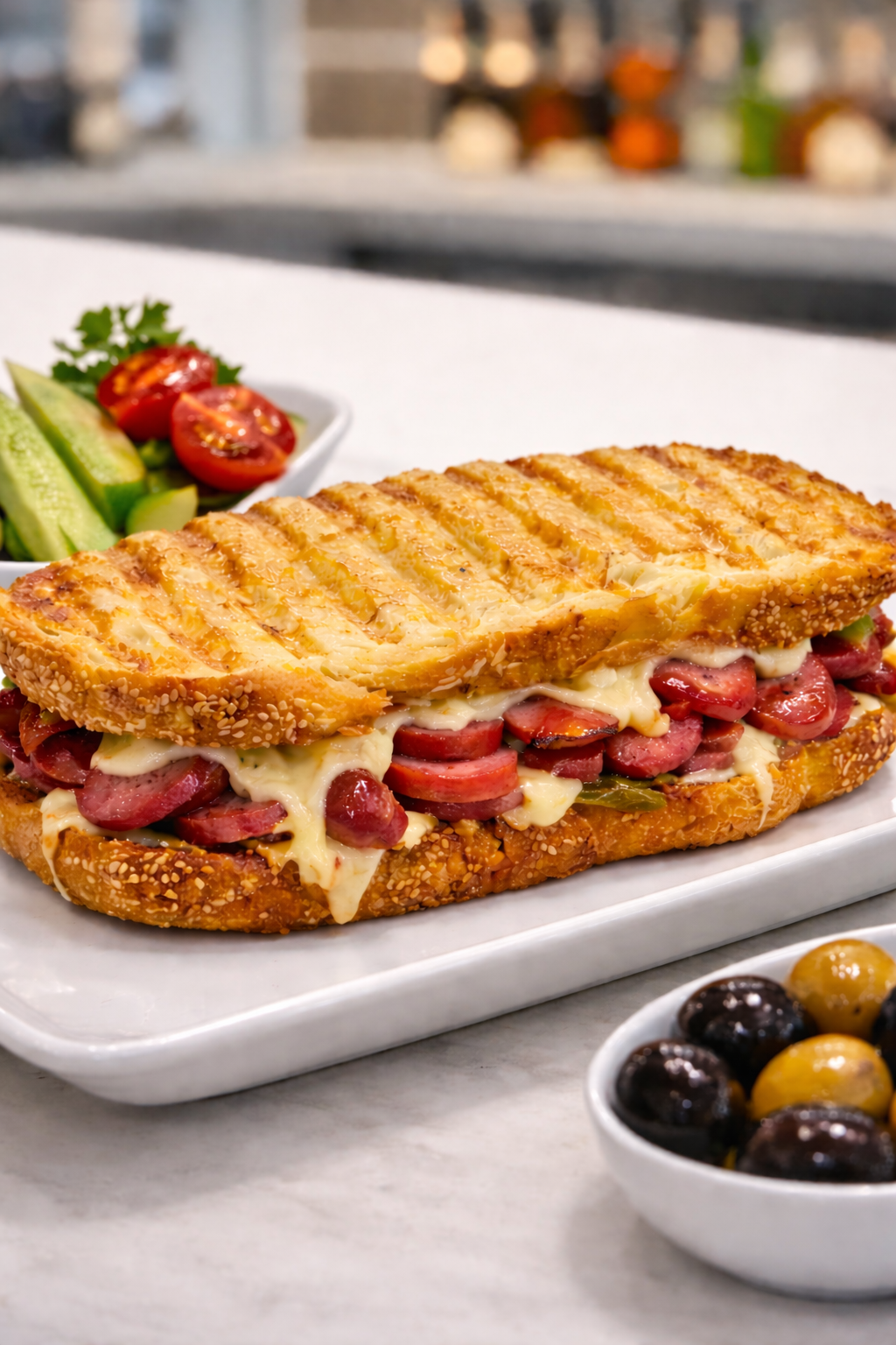 Ayvalık Ekmeğinde Ayvalık Tost