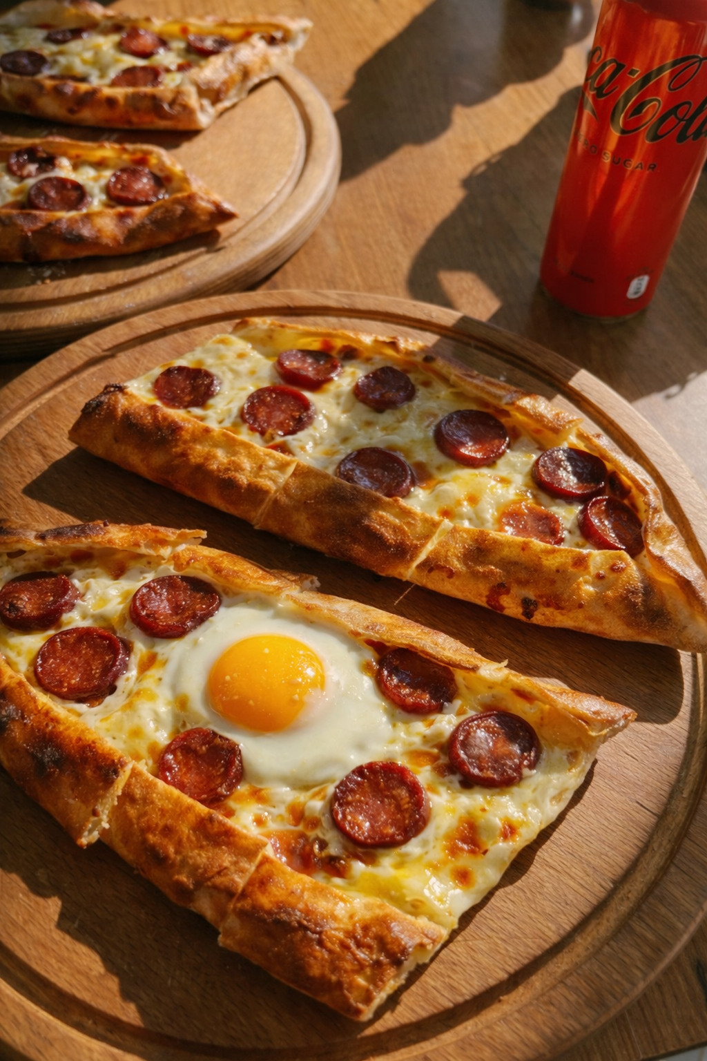 Kaşarlı Sucuklu Yumurtalı Pide